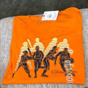 Champion Men's Vibrant Orange Sports Tee